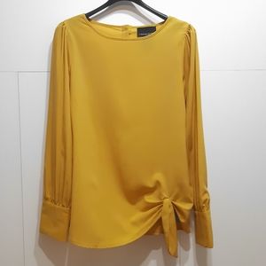 Cynthia Rowley blouse top yellow size small